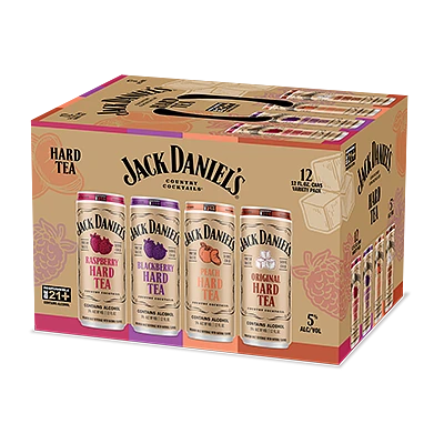 Jack Daniels Peach Hard Tea Variety Pack Oak Beveragesg Inc